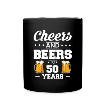 Cheers And Beers To 50 Years 1973 Shirt - Full Colour Mug - black - Front