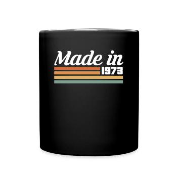 Vintage Retro Made In 1973 Chemise cadeau - Mug uni - noir - Devant
