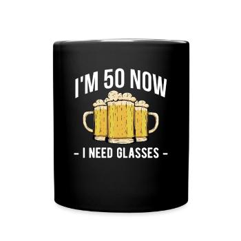 Im 50 Now I Need Glasses Shirt Gift 1973 - Full Colour Mug - black - Front