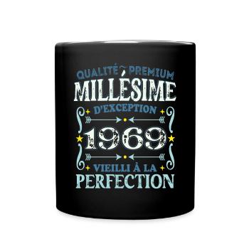 Millésime 1969 année de naissance cadeau humour - Mug uni - noir - Devant