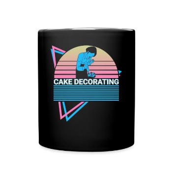 Cake Decoration Cake Decorateur Retro - Full Colour Mug - black - Front
