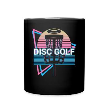 Disc Golf Player Retro - Full Colour Mug - black - Front