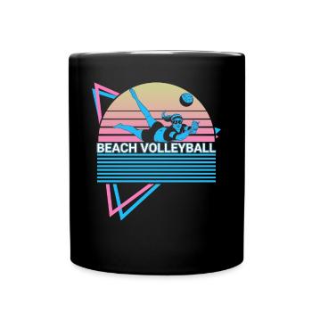 Joueur de beach-volley rétro - Mug uni - noir - Devant