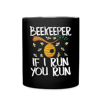 Beekeeping Bienen Imker - Tasse einfarbig - Schwarz - Vorne