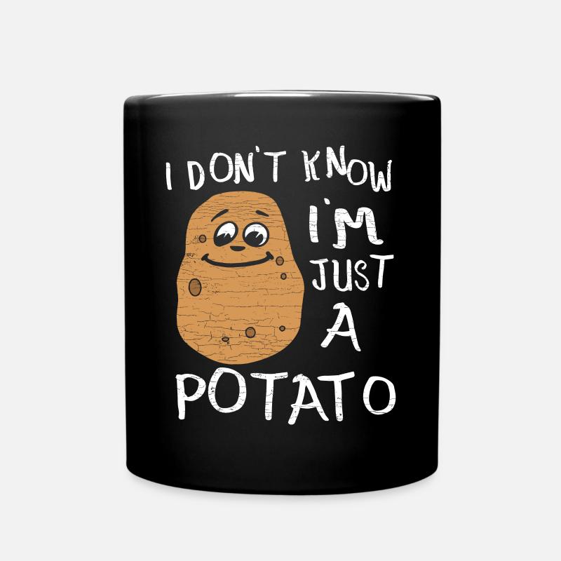 Kartoffeln Gemüse Geschenk - Tasse einfarbig - Schwarz