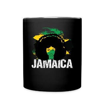 Collage des couleurs du drapeau de la Jamaica Afro Diva - Mug uni - noir - Devant