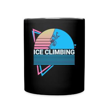 Escalade sur glace Ice Climber Retro - Mug uni - noir - Devant