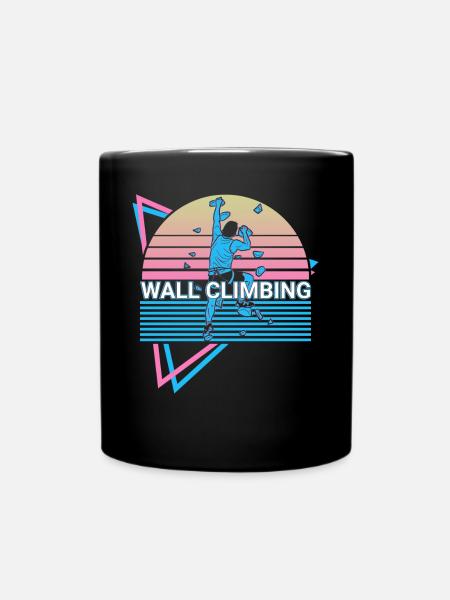 Wall climbing Wall climber retro - Full Colour Mug - black