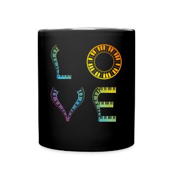Claviériste Pianiste Claviériste Piano Love Piano - Mug uni - noir - Devant