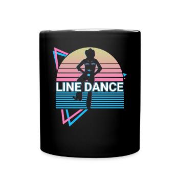 Line Dance Rétro - Mug uni - noir - Devant