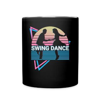 Swing Tanz Swing Tanzen Retro - Tasse einfarbig - Schwarz - Vorne