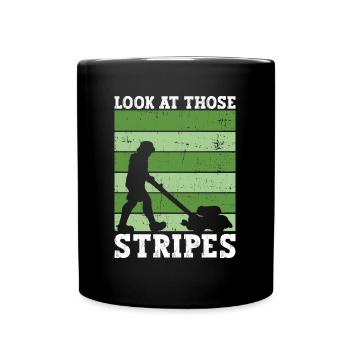 Regardez ces rayures - tondeuse à gazon - Mug uni - noir - Devant