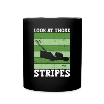 Regardez ces rayures - tondeuse à gazon - Mug uni - noir - Devant