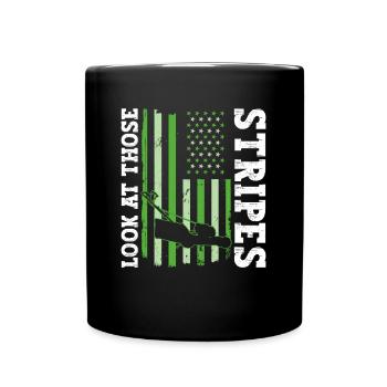 Regardez ces rayures - tondeuse à gazon - Mug uni - noir - Devant