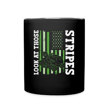 Regardez ces rayures - tondeuse à gazon - Mug uni - noir - Devant