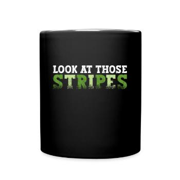 Regardez ces rayures - tondeuse à gazon - Mug uni - noir - Devant