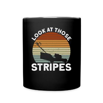 Regardez ces rayures - tondeuse à gazon - Mug uni - noir - Devant