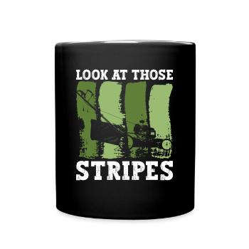Regardez ces rayures - tondeuse à gazon - Mug uni - noir - Devant