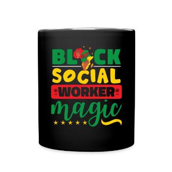 Black Social Worker - Full Colour Mug - black - Front