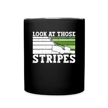 Regardez ces rayures - tondeuse à gazon - Mug uni - noir - Devant