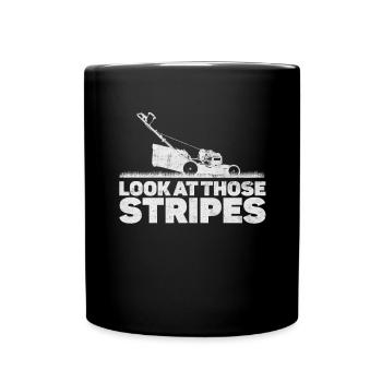 Regardez ces rayures - tondeuse à gazon - Mug uni - noir - Devant