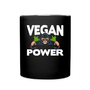Vegan Power - Full Colour Mug - black - Front