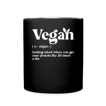Définition végétalienne - Mug uni - noir - Devant