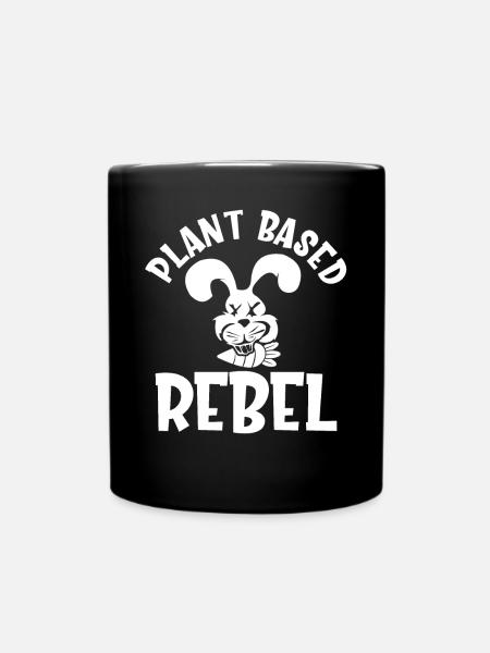 Plant Based Rebel - Tasse einfarbig - Schwarz