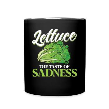 Lettuce The Taste Of Sadness - Full Colour Mug - black - Front