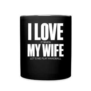 Handball Handballer - Tasse einfarbig - Schwarz - Vorne