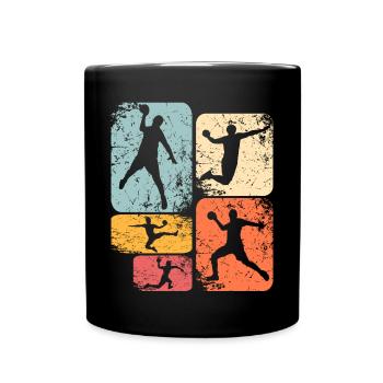 Handball Handballer - Tasse einfarbig - Schwarz - Vorne