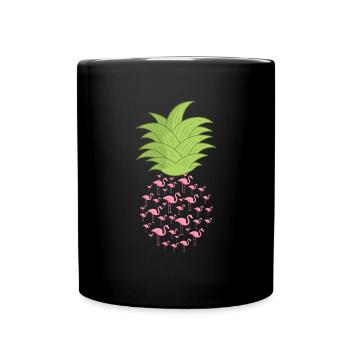 Flamingo Pink Vogel Zoo Sommer Urlaub Geschenk - Tasse einfarbig - Schwarz - Vorne