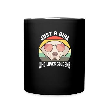 Golden Retriever - Tasse einfarbig - Schwarz - Vorne