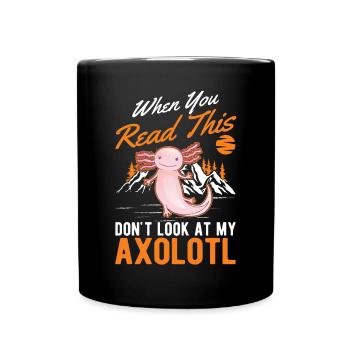 Axolotl Queue Cadeau Amphibien Axolotl - Mug uni - noir - Devant