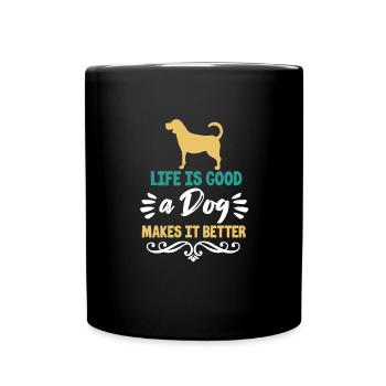 Golden Retriever - Tasse einfarbig - Schwarz - Vorne