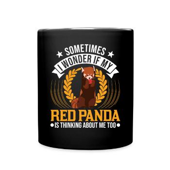 Red Panda Cadeau Chat Ours Panda Rouge - Mug uni - noir - Devant