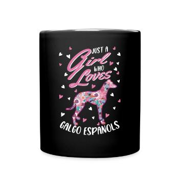 Galgo Espanol Fille Lévrier espagnol Galgo - Mug uni - noir - Devant
