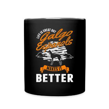 Galgo Espanol Lévrier espagnol Galgo - Mug uni - noir - Devant