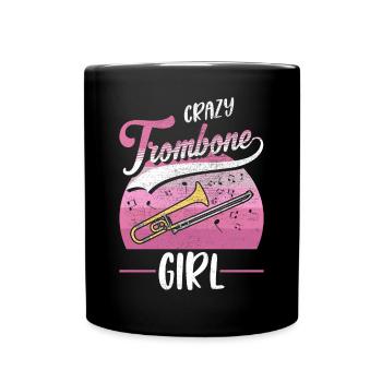 Crazy Trombone Girl Trombones Girl - Mug uni - noir - Devant
