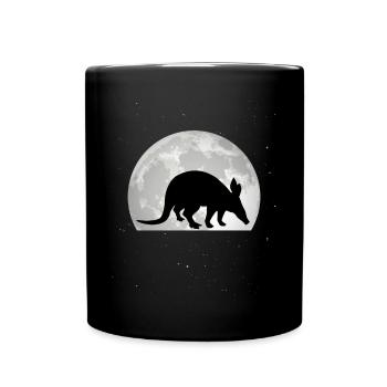 Erdferkel Mond - Tasse einfarbig - Schwarz - Vorne
