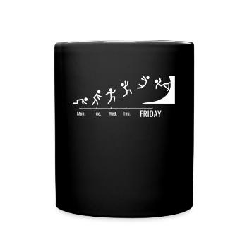Skateboard Skater Ramp Skating Weekend - Full Colour Mug - black - Front