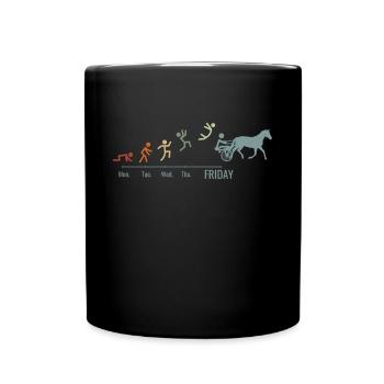 Trotting Cheval Trotting Sport Chevaux Vintage - Mug uni - noir - Devant