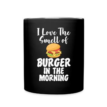 Burger Lover Gift - Full Colour Mug - black - Front