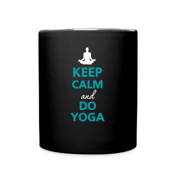 Keep Calm And Do Yoga - Yoga Liebe - Tasse einfarbig - Schwarz - Vorne