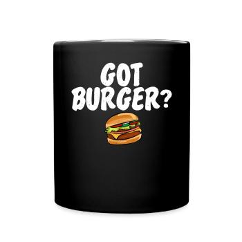 Burger Lover Gift - Full Colour Mug - black - Front