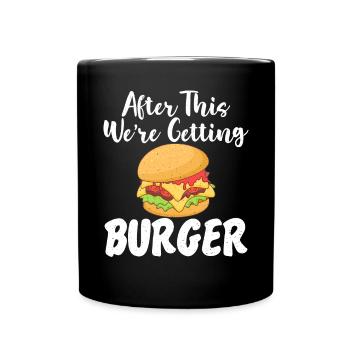 Burger Lover Gift - Full Colour Mug - black - Front