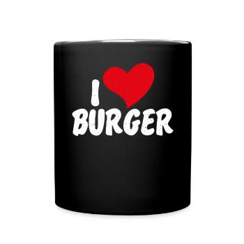Burger Lover Gift - Full Colour Mug - black - Front