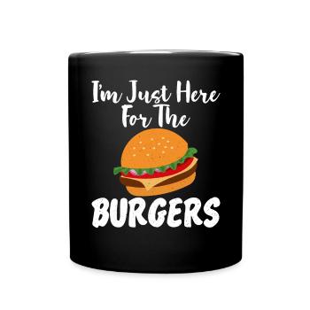 Burger Lover Gift - Full Colour Mug - black - Front