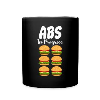 Burger Lover Gift - Full Colour Mug - black - Front