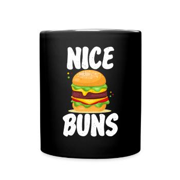 Burger Lover Gift - Full Colour Mug - black - Front
